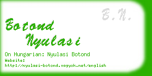botond nyulasi business card